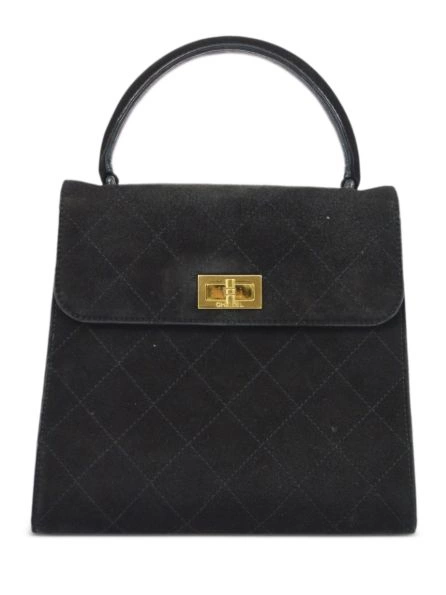 HOT SALE bag diamond-quilted 1998 CHANEL tote Mademoiselle Women 0404